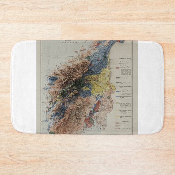 Item preview, Geological map of Norway (1910) - 3D-rendered  designed and sold by Henrik Gulliksen Schüller.