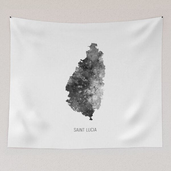 Item preview, Saint Lucia Watercolor Map designed and sold by ArtPrints.