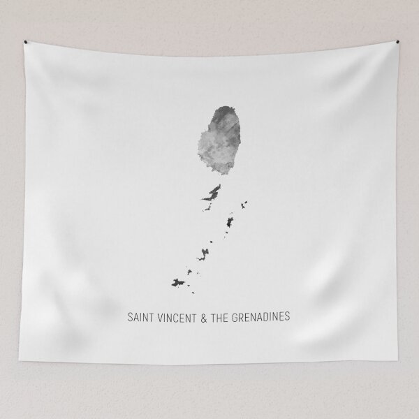Item preview, Saint Vincent & The Grenadines Watercolor Map designed and sold by ArtPrints.