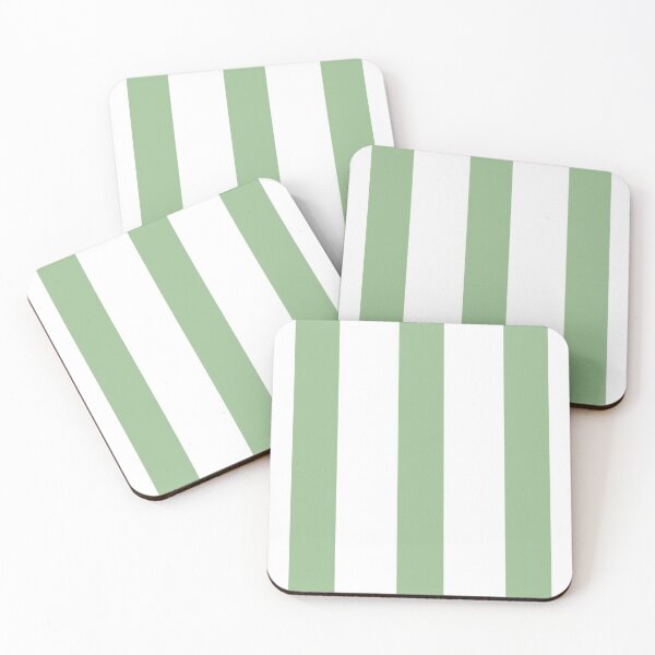 Item preview, Thick Green and White Stripes designed and sold by Poetic Patterns Studio.