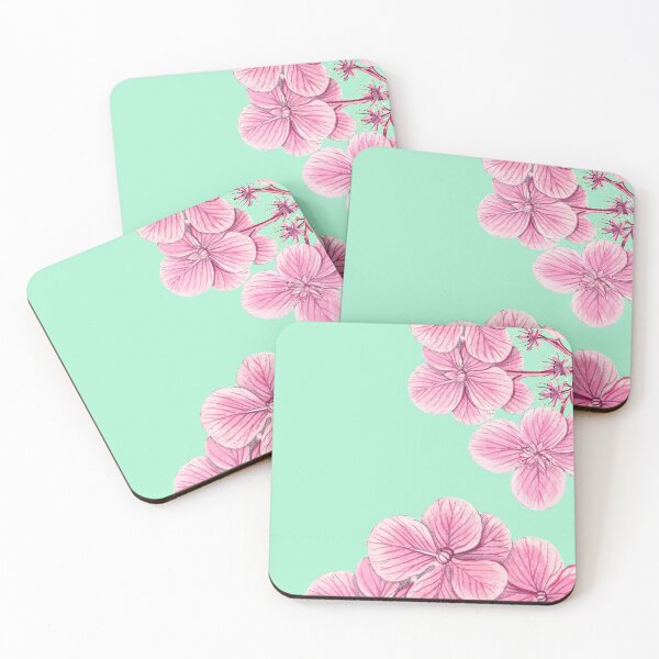 Item preview, Cherry Blossom Art, Pink Pastel Mint Green Blossom  designed and sold by Lizzie May.