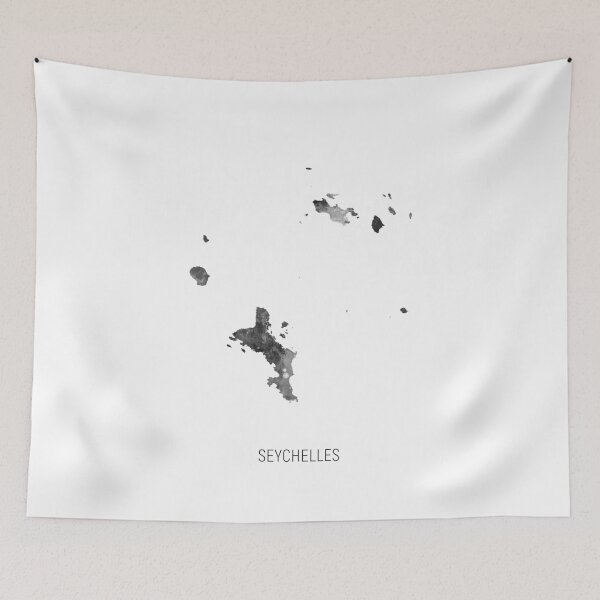 Item preview, Seychelles Watercolor Map designed and sold by ArtPrints.