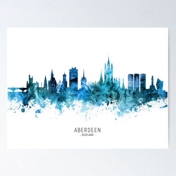 Aperçu de l'œuvre Aberdeen Scotland Skyline créée et vendue par ArtPrints.