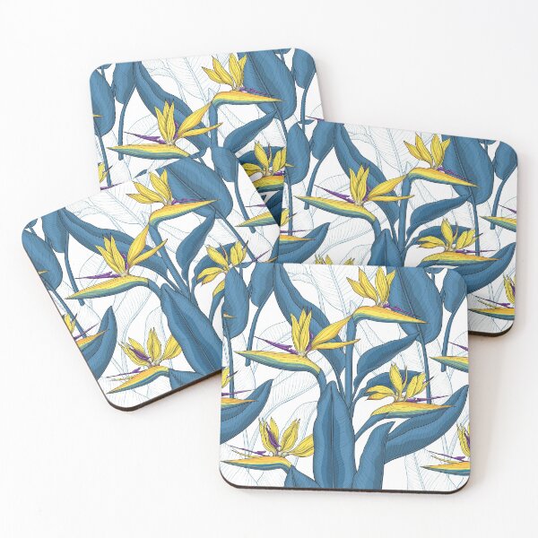 Item preview, Bird of paradise flowers on white designed and sold by Katerina Mitkova Kirilova.