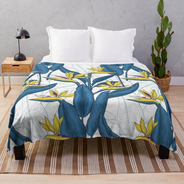Item preview, Bird of paradise flowers on white designed and sold by Katerina Mitkova Kirilova.