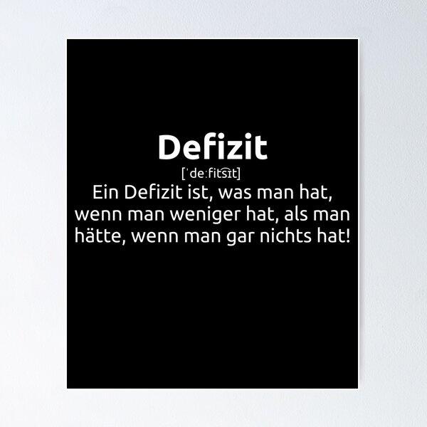 Artikel-Vorschau von Defizit Lautschrift Definition Spruch, designt und verkauft von mederDESIGNS.