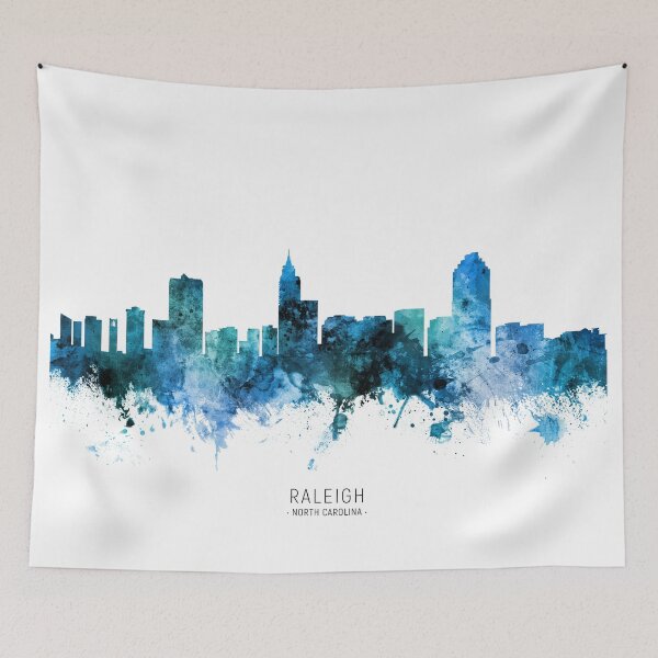 Item preview, Raleigh North Carolina Skyline designed and sold by ArtPrints.