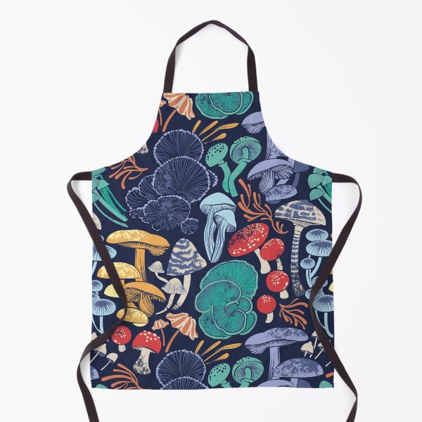 Item preview, Mystical fungi // midnight blue background multicoloured wild mushrooms designed and sold by SelmaCardoso.