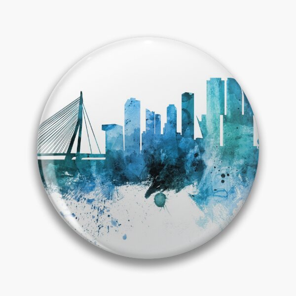 Item preview, Rotterdam The Netherlands Skyline designed and sold by ArtPrints.
