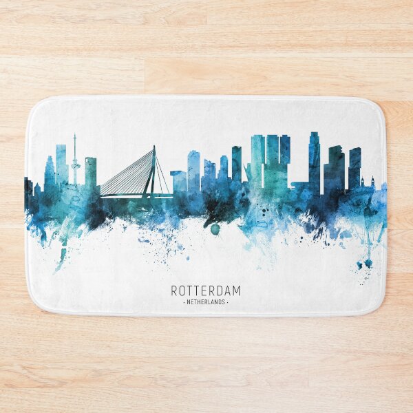 Item preview, Rotterdam The Netherlands Skyline designed and sold by ArtPrints.