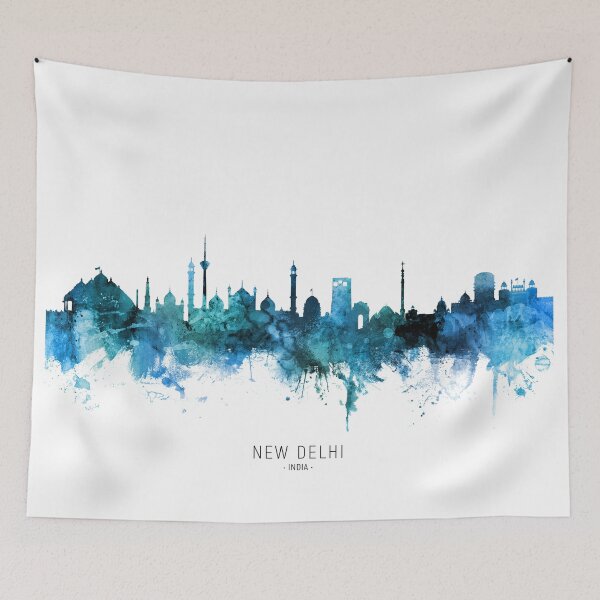 Item preview, New Delhi India Skyline designed and sold by ArtPrints.