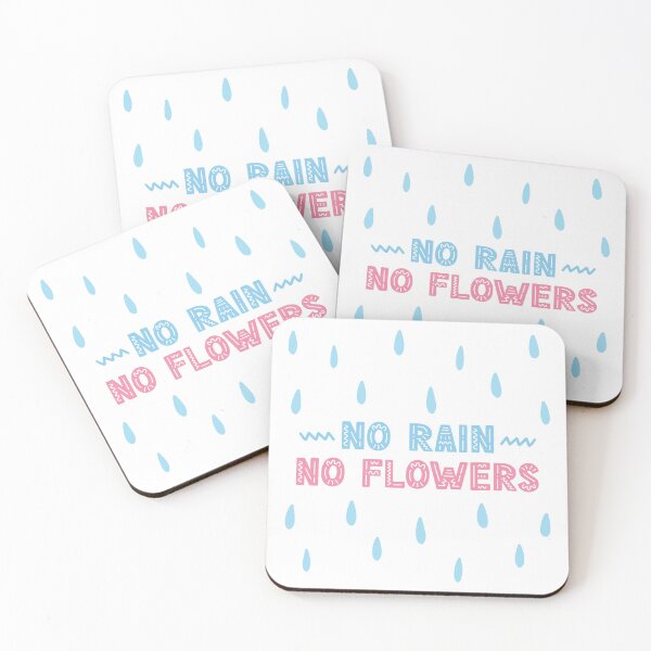 Item preview, No rain, no flowers designed and sold by letterbrighter.