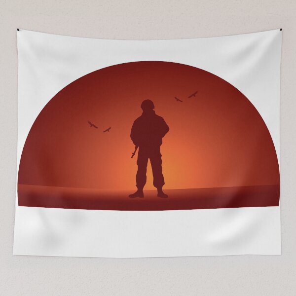 Item preview, Soldier silhouette over sunset designed and sold by Maks08.