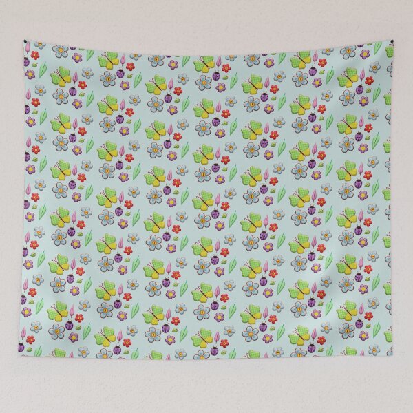Item preview, Patchwork pattern flower butterfly designed and sold by munizz.