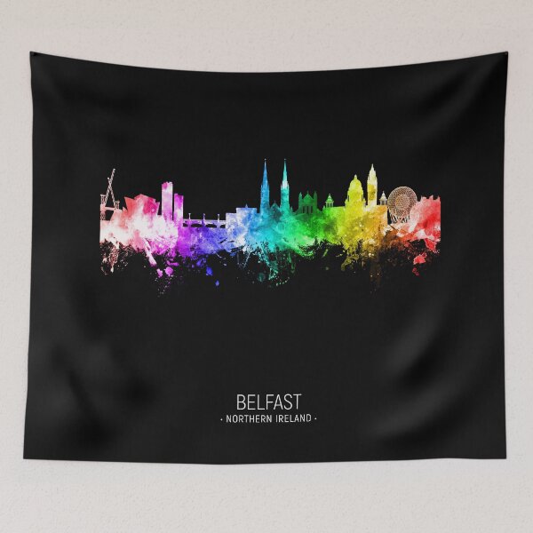 Item preview, Belfast Northern Ireland Skyline designed and sold by ArtPrints.