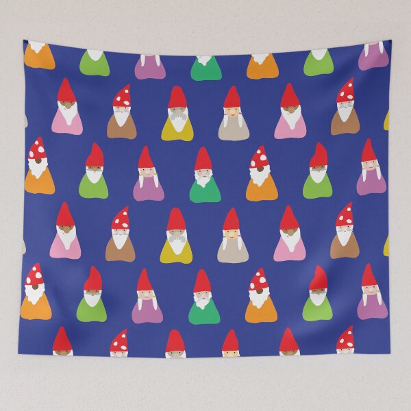 Item preview, Gnomes on Navy Blue designed and sold by Digital-Bexy.