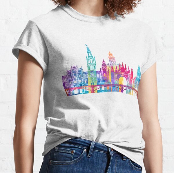 Seville landmarks watercolor poster Classic T-Shirt