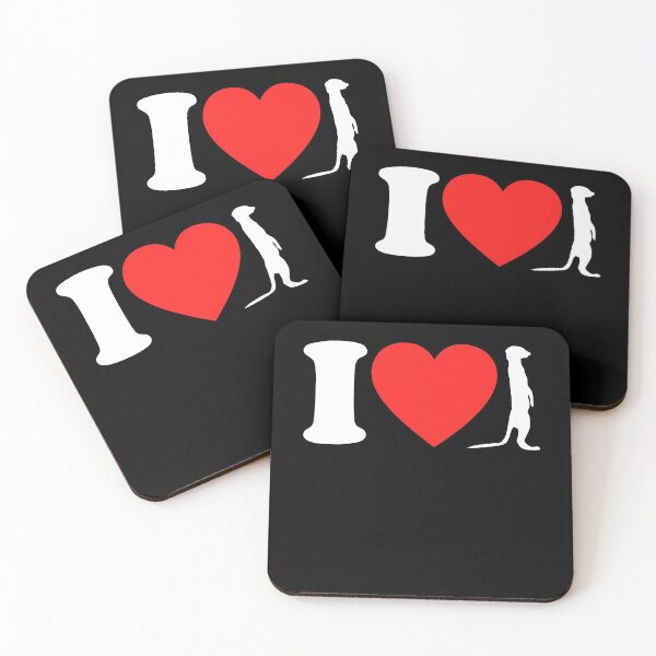 Item preview, I heart meerkats love animals zoo designed and sold by DerNerd.