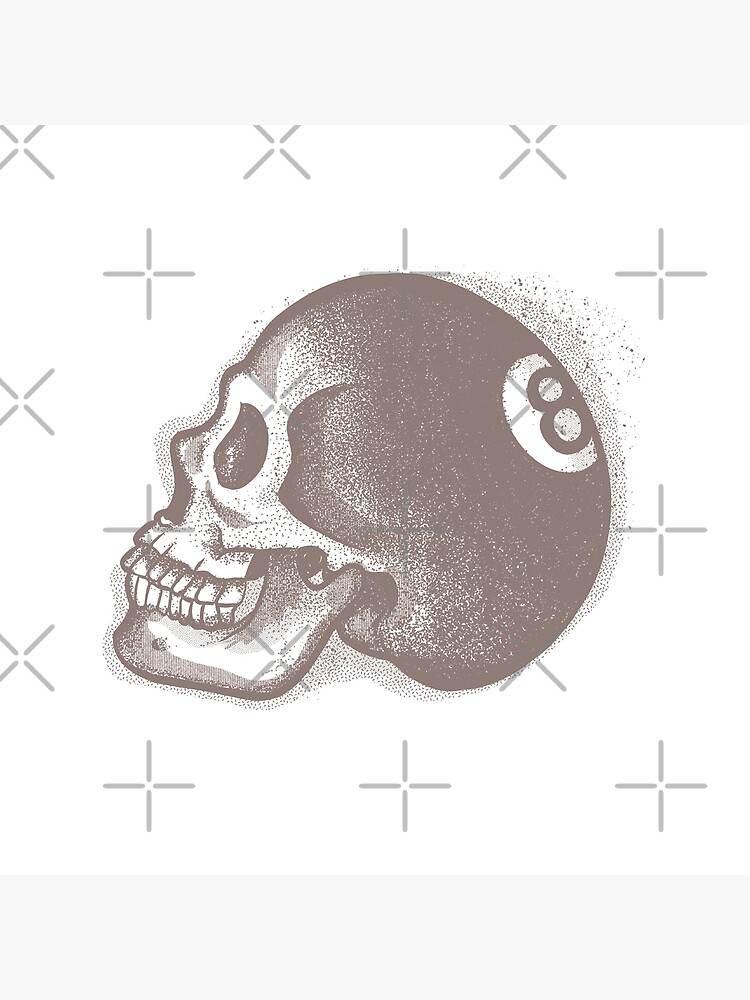 “Eight Ball Skull” Poster for Sale by fakeface | Redbubble