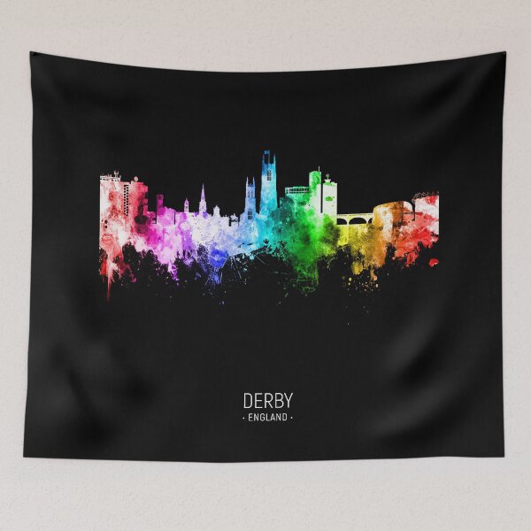 Artikelvorschau, Derby England Skyline entworfen und verkauft von ArtPrints.