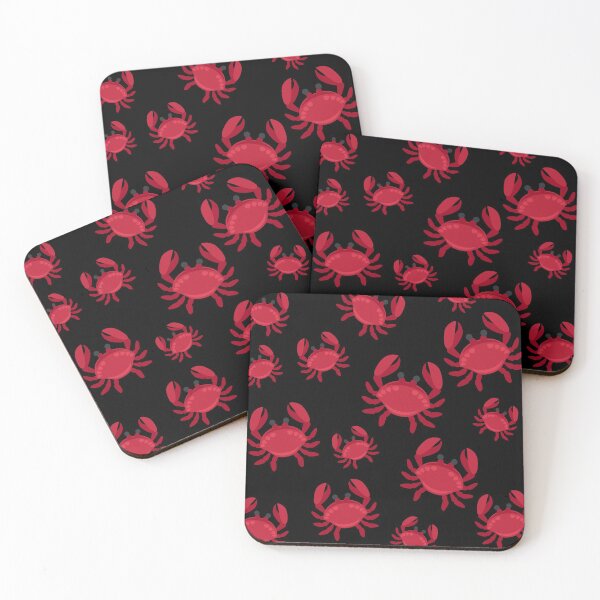 Item preview, black crabs pattern design designed and sold by Farage Art.