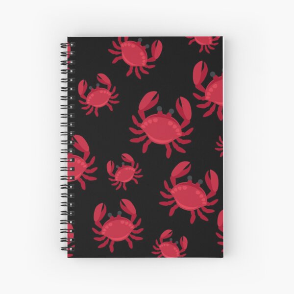 black crabs pattern design Spiral Notebook