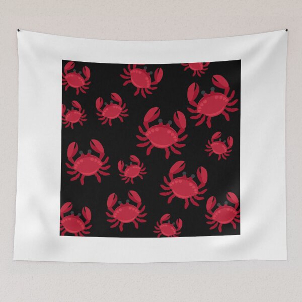 Item preview, black crabs pattern design designed and sold by Farage Art.