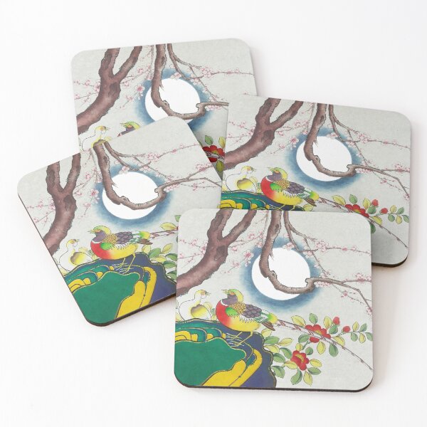 Item preview, Blossoms and pheasants : Minhwa-Korean traditional/folk art designed and sold by minsillust.