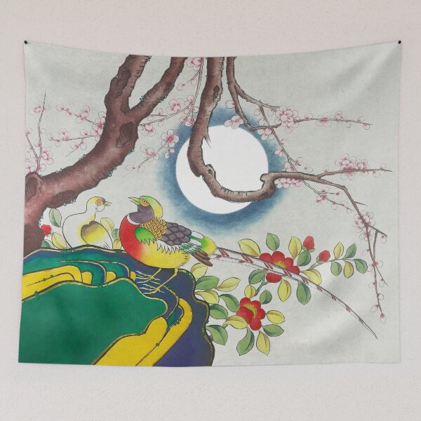 Item preview, Blossoms and pheasants : Minhwa-Korean traditional/folk art designed and sold by minsillust.