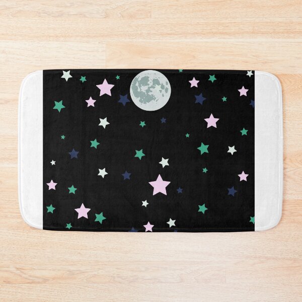 Item preview, moon and stars black pattern design designed and sold by Farage Art.