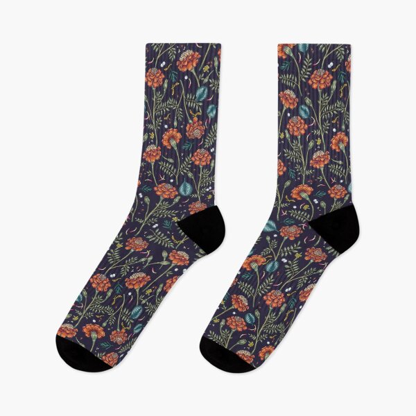 Item preview, French marigold meadow designed and sold by smalldrawing.