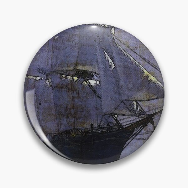 Item preview, Old Ship in night Ocean designed and sold by CatCoconut-Art.