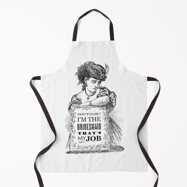 Item preview, Bridesmaid - Don't Panic - That's My Job designed and sold by blackheartscot.