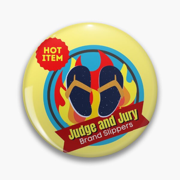 Item preview, Judge and Jury Brand Slippers Tshirt Cute Funny Kawaii Graphic Cartoony Design for Apparel Accessories Home Decor Skins Totes Bags Wall Art Stickers designed and sold by Rocbebe.