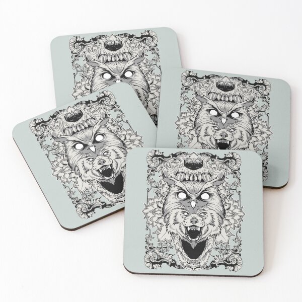 Item preview, Gothic Owl and Lion Artwork - Awesome owl lover Gift designed and sold by Teenation9.