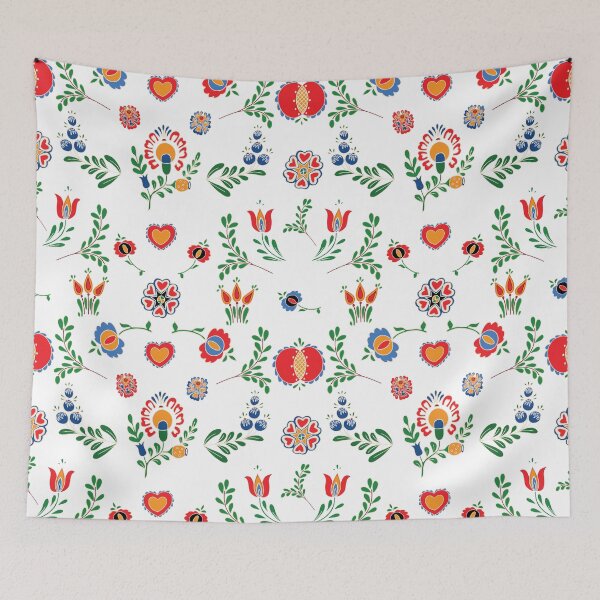 Item preview, Moravske lidove ornamenty / Moravian folklore ornaments white designed and sold by Folkiestore.