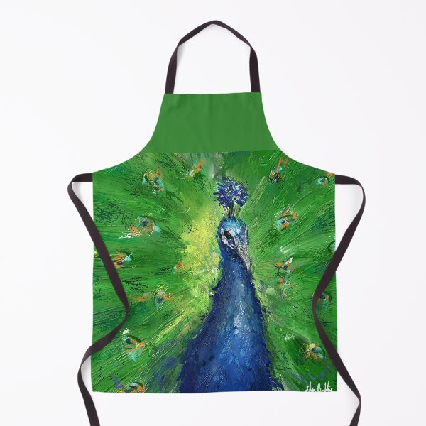 Item preview, Grungy Semi Abstract Peacock Painting designed and sold by ibadishi.