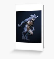 Demon Creature Greeting Card