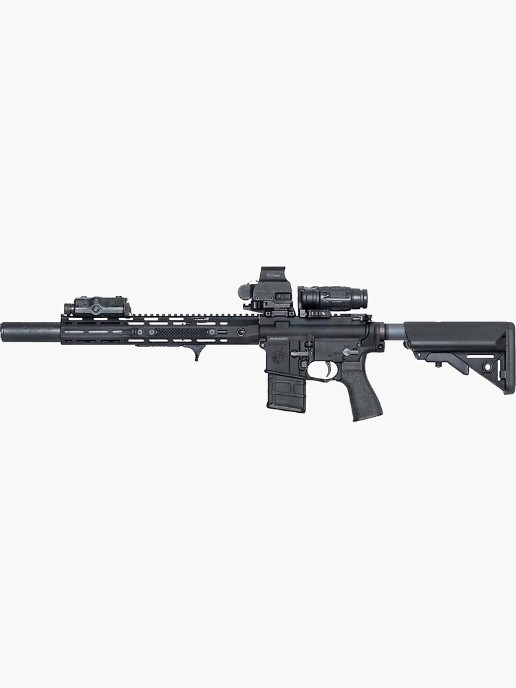 Imagen 3 de 3, Pegatina con la obra Rifle táctico, diseñada y vendida por clothesframe.
