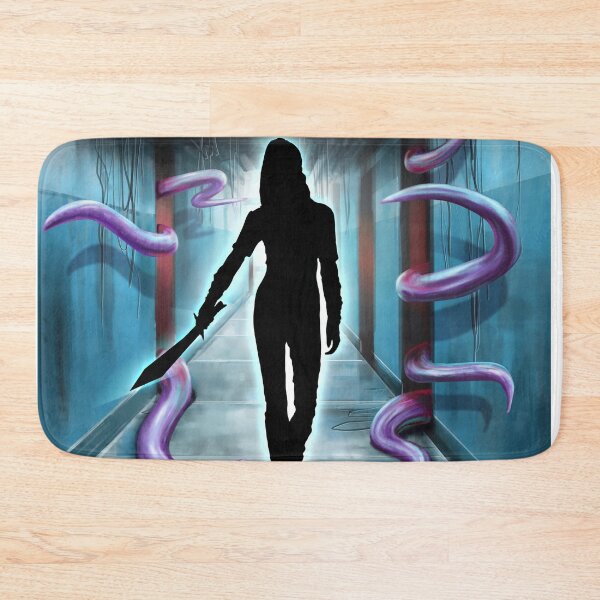 Item preview, Girl silhouette and corridor with tentacles  designed and sold by Maks08.