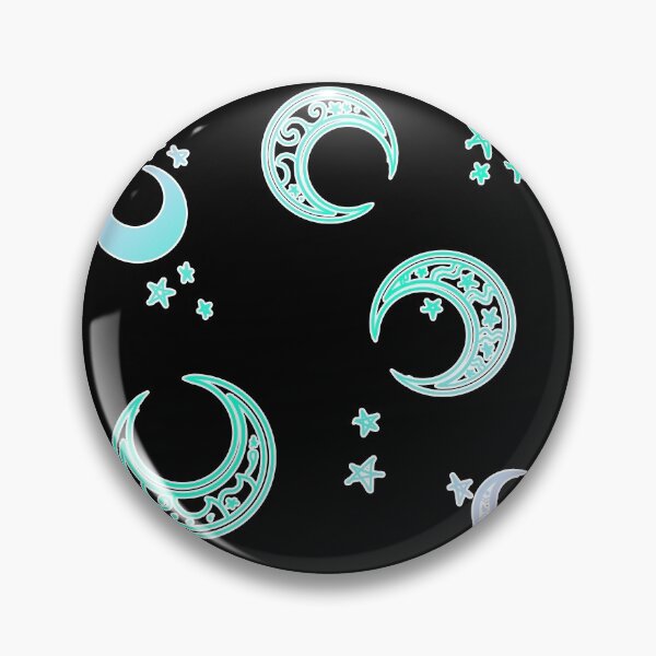 Item preview, Cresent moon pastel pattern stars Black Background designed and sold by melisssne.