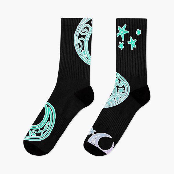 Item preview, Cresent moon pastel pattern stars Black Background designed and sold by melisssne.