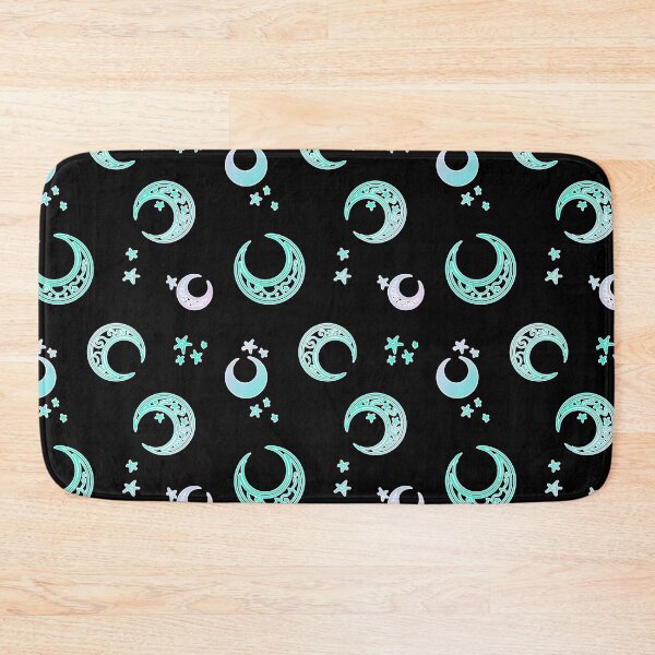 Item preview, Cresent moon pastel pattern stars Black Background designed and sold by melisssne.