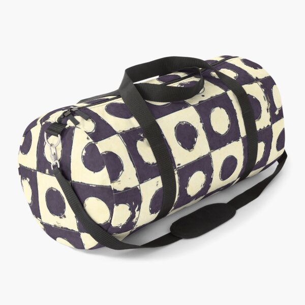 Item preview, Retro Dark Purple Squares and Cream Dots Pattern with Red Dot designed and sold by ibadishi.