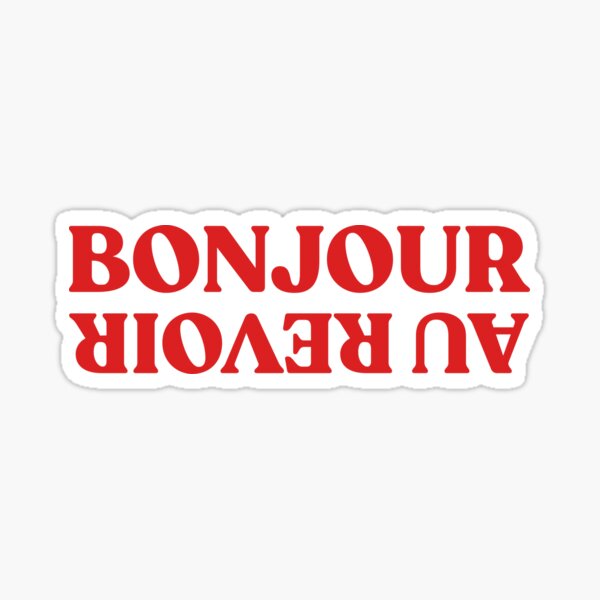 Aperçu de l'œuvre Bonjour Au Revoir créée et vendue par shirtoftheday.