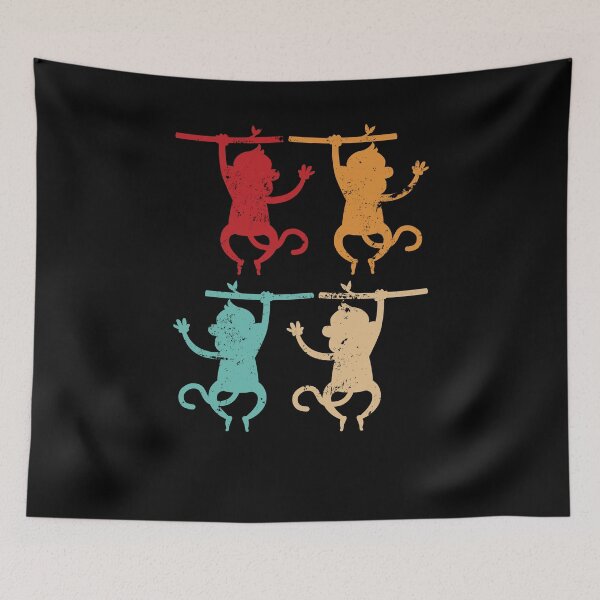Item preview, Jungle retro monkey designed and sold by bestshirtdesign.