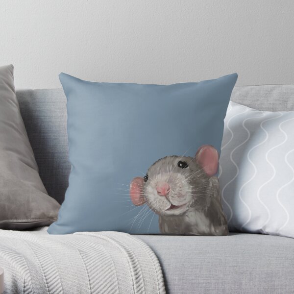 The Peeking Rat Coussin