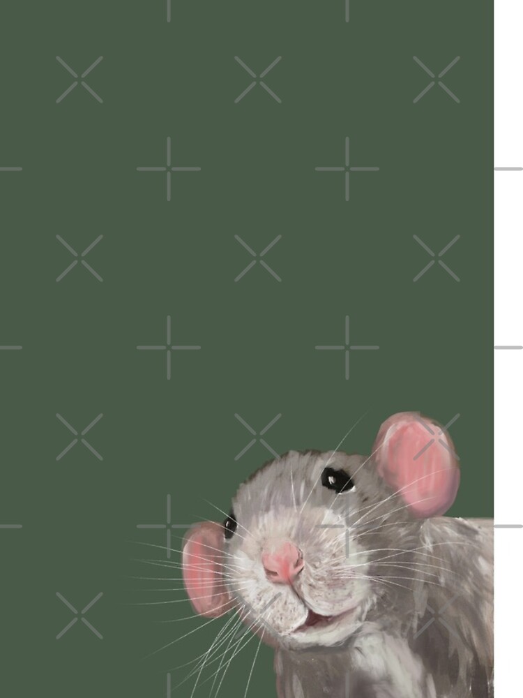 Aperçu 4 sur 4. Coque iPhone avec l'œuvre Le rat furtivement (vert) créée et vendue par Doodle-Pip.