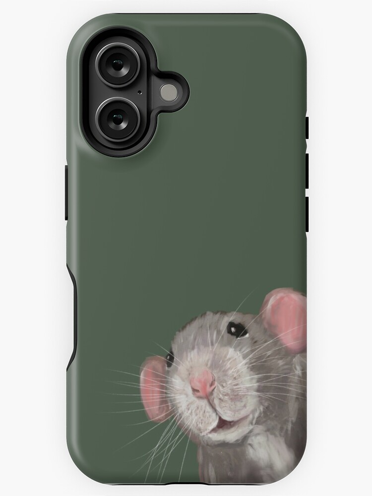 Aperçu 1 sur 4. Coque iPhone avec l'œuvre Le rat furtivement (vert) créée et vendue par Doodle-Pip.
