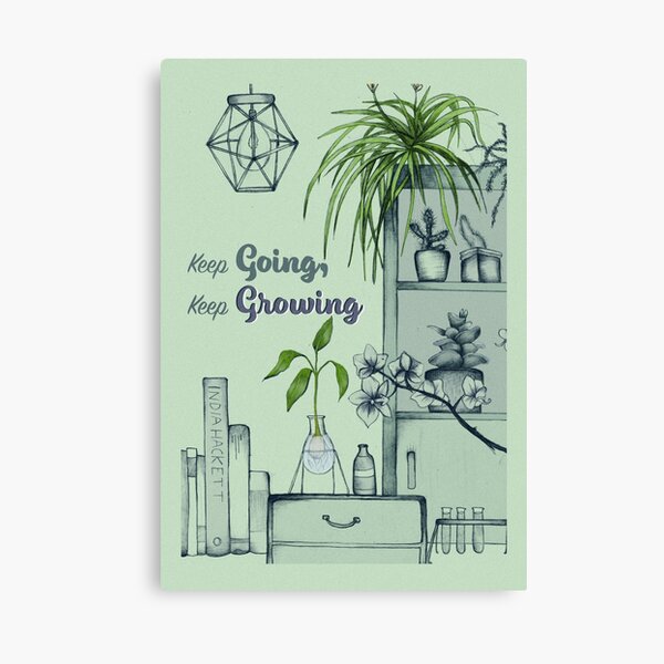 Copy of Keep going, Keep growing (green) Canvas Print